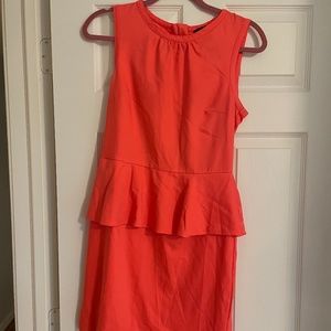 Pink peplum dress